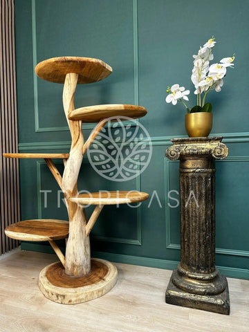 Large Suar Houten Krabpaal | 155cm Hoog | Handgemaakt - TropiCasa.nl