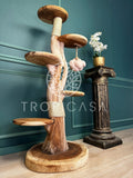 Complete Suar Houten Krabpaal met Krabtouw & Speeltje – 155 cm Hoog | Handgemaakt - TropiCasa.nl